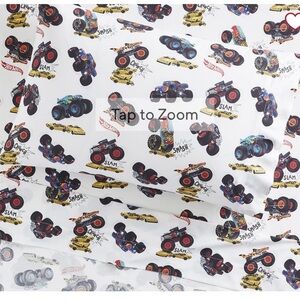 Pottery Barn Kids Monster Truck sheets and hot wheels Duvet Cover - QUEEN